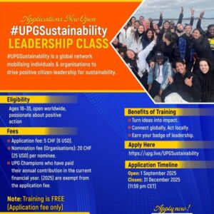 #UPGSustainability-Application Fee